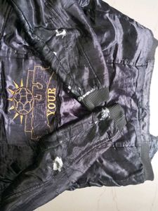 Black Graphic Jacket (Defect on Sleeves