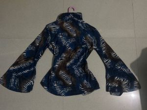 Blue Printed Shirt