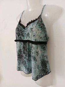 Stylish Snake Print Bikini Top