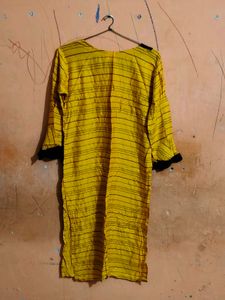 Yellow Striped Kurta