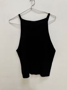 H&amp;M Ribbed Black Tank Top