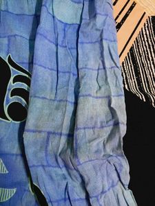 Blue Tie-Dye Nighty with Paisley Print