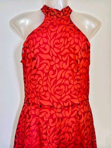 Stunning Red Lace Jumpsuit Size S-M, 32"-34"