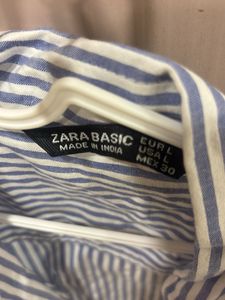 Blue Striped Oversized Shirt