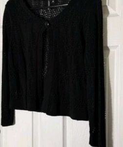 Chic Black Knit Cardigan