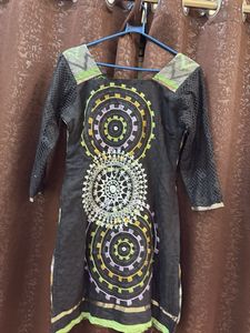 Heavy embroidery Kurti pant duppata set