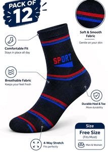 Pack of 12 Men's Sport Socks