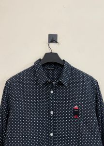 Men's Polka Dot Shirt with Cartoon Print