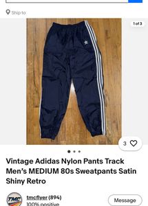 Adidas Vintage 80s Retro Track Pants.