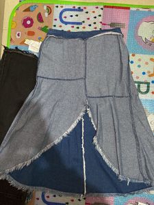 Denim A-Line Skirt