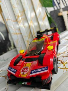 Red Race Car Building Blocks Toy