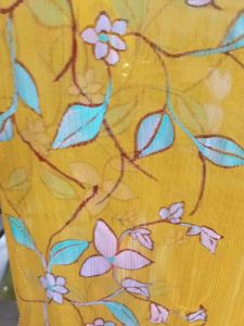 designed yellow duppata