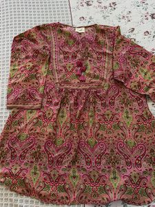 Vibrant Paisley Print Kurta