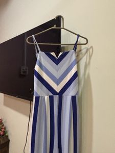 Blue Striped Jumpsuit