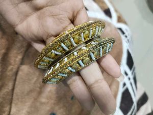 Elegant Gold & Beaded Bangles, kangan