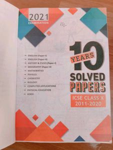 ICSE Class X Solved Papers