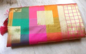 Pink & Gold Saree