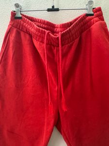 H&amp;M Red Fleece Trousers