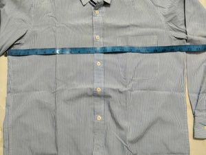 Men's Blue Striped Button-Down Shirt