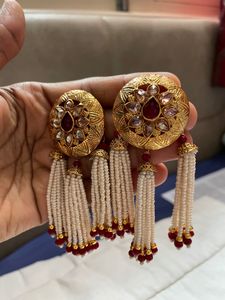 Red Beaded Earrings