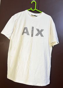 Cream T-Shirt with Black Logo