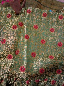 Lime Green Colour Salwar With Golden Design