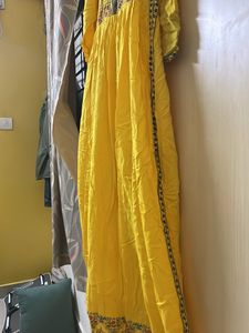 Vibrant Yellow Embroidered Kurta
