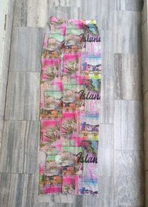 Vibrant Tropical Print Maxi Skirt