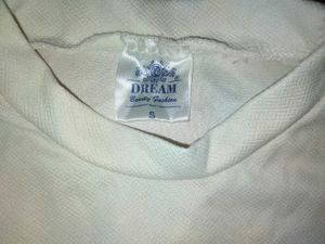 White Polyester Full Sleeves Crop Top