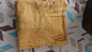Mustard Yellow Cotton Kurta Set