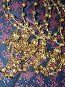 Set of Traditional Gold Bangles with Charms