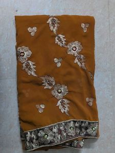 Embroidered Silk Saree