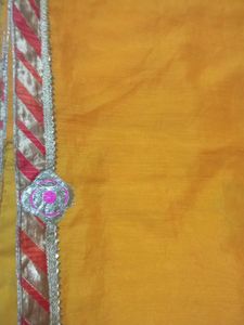 Embroidered Yellow Saree with blouse