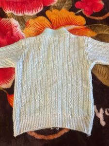 Mint Cable Knit Zip Cardigan