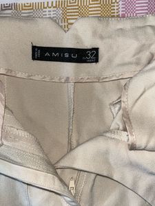 Chic beige Straight Leg Trousers