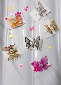 Cute Butterfly Hair Clips Set