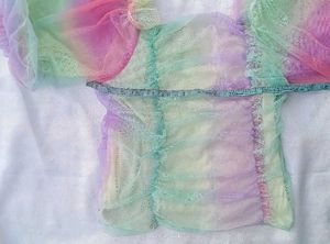 New Multi Colour  Crop Top ( Soft Net)