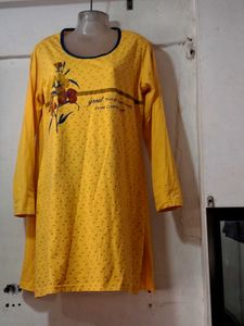 Yellow Night Suit Top