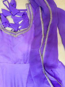 Purple Anarkali Suit