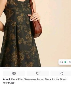 Anouk Floral Print Sleeveless Dress