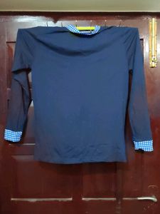 Men's Long Sleeve Blue and Red T shirts