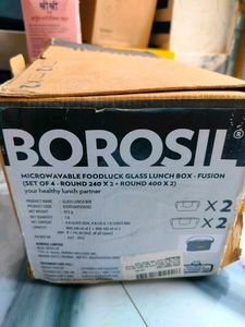 New Borosil Set Of 4 Lunch Box Se
