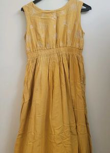 Yellow Embroidered Sundress