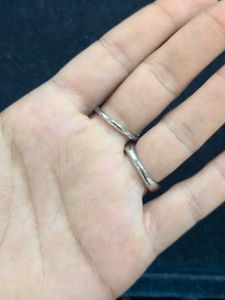 2 Silver tone rings