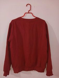 Red Graphic Print Sweater