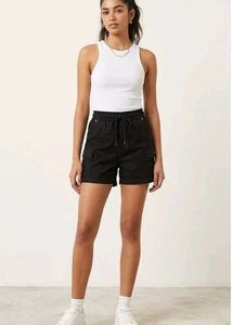 Women's Casual Black Cargo Shorts