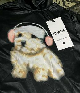 Cute Dog Graphic Turtleneck Top