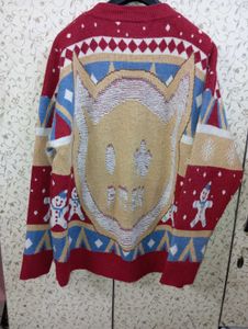 Festive Christmas Snowman Mohair Sweater
