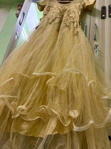 Elegant Gold Party Gown