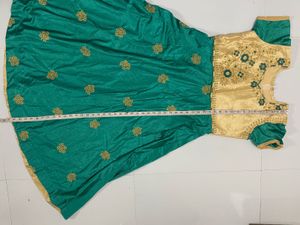 Elegant Green &amp; Gold Lehenga Choli